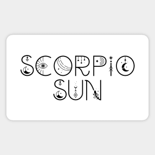 Scorpio sun sign celestial typography Magnet